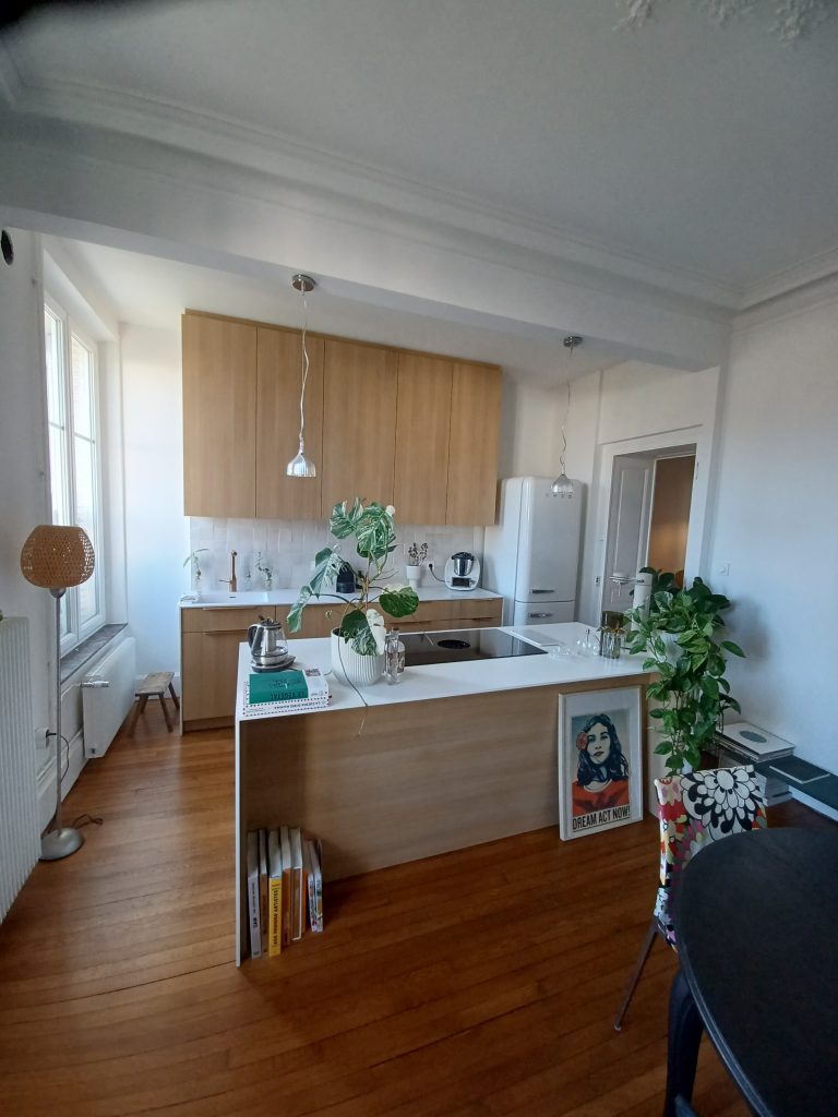 Cuisine sur mesure avec îlot central à Nancy