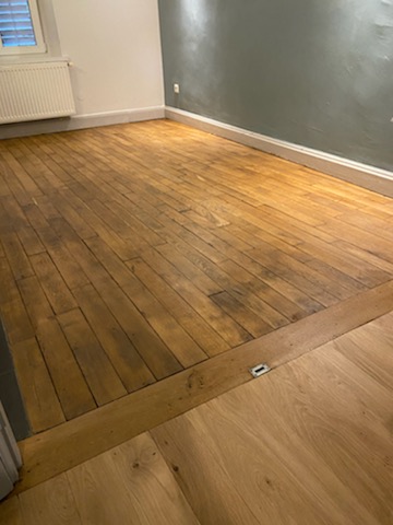 Ponçage et vitrification de parquet ancien à Nancy
