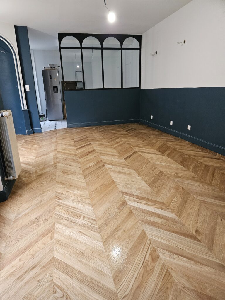 Parquet point de Hongrie à Nancy réalisé par Menuiserie Thincelin